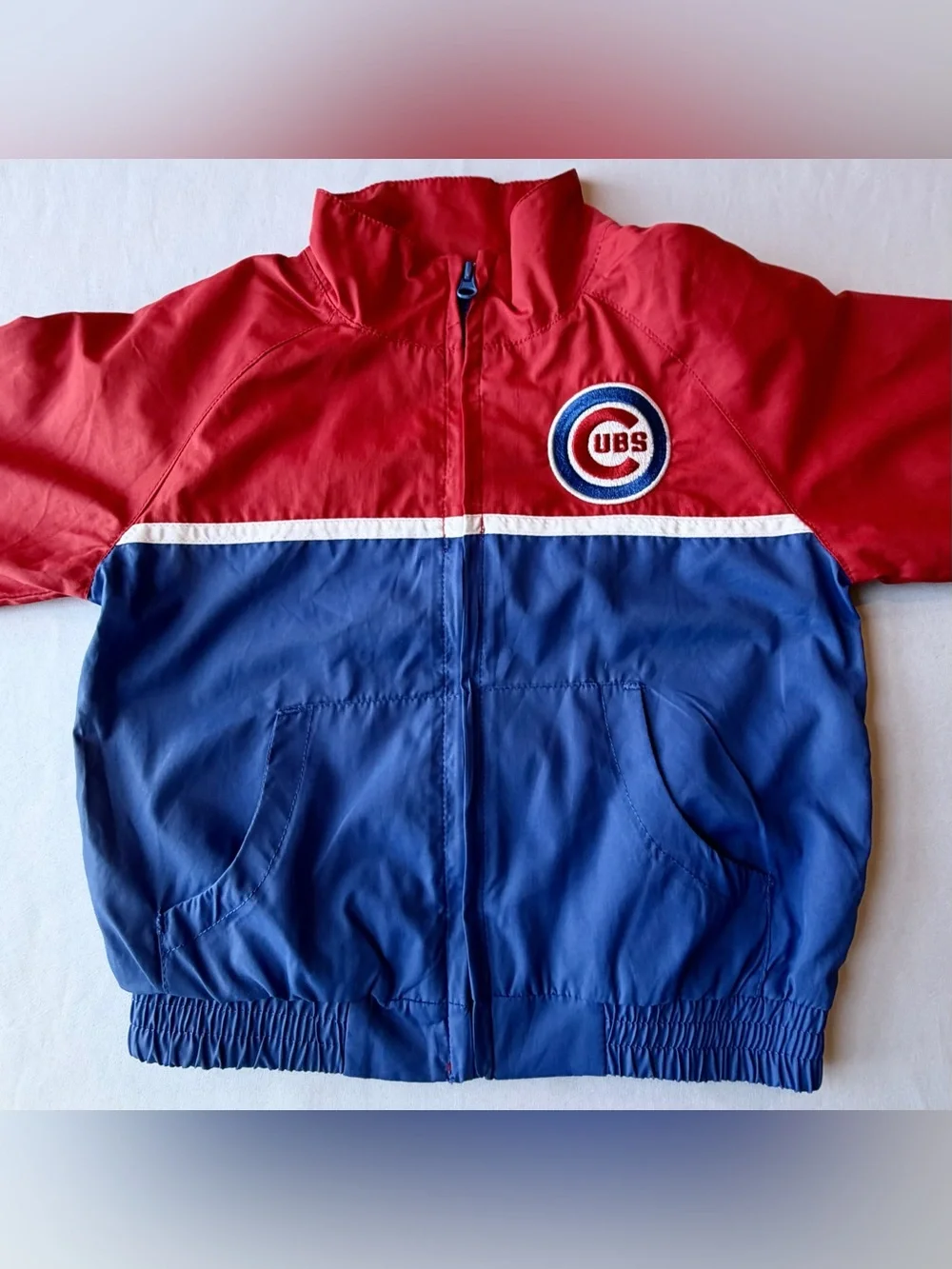 Majestic Chicago Cubs Baseball Windbreaker Jacket Red Blue Toddler 18 Months
